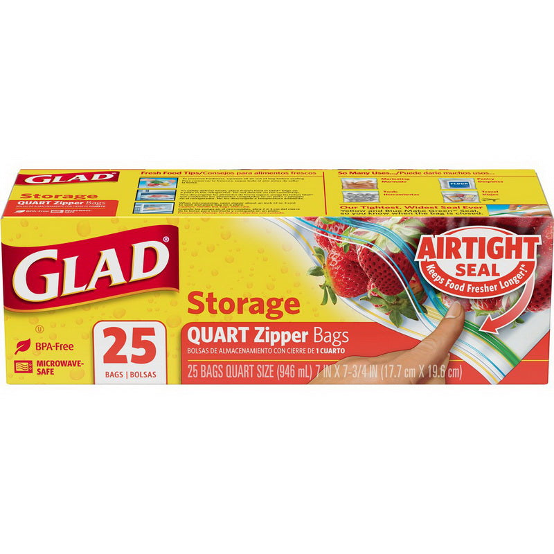 Glad Zipper Storage Bag 12/25 Q - P3, Paper Plastic Products Inc.