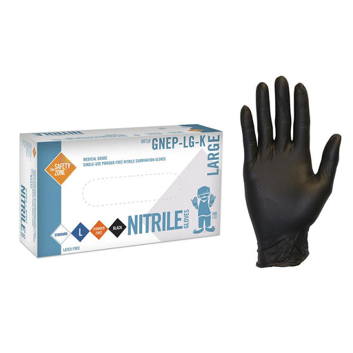 Glove Nitrile XL Black 10/100 - P3, Paper Plastic Products Inc.