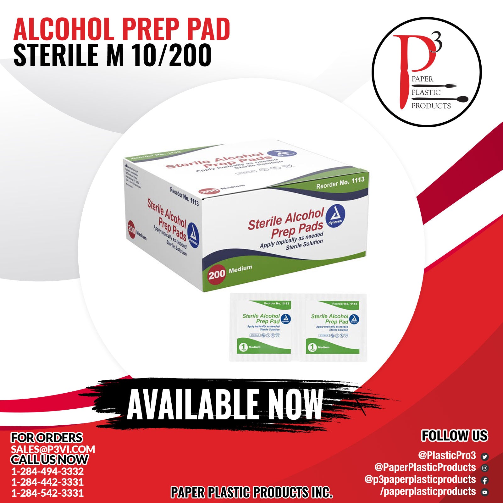Alcohol Prep Pad Sterile M 10/200