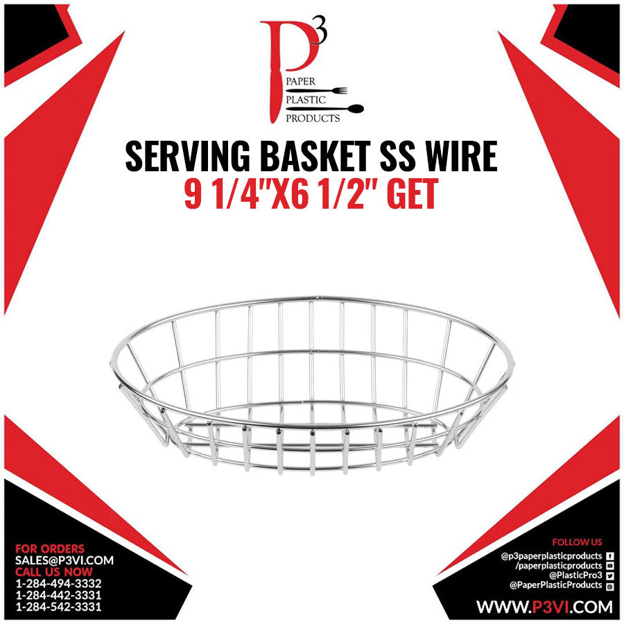Serving Basket SS Wire 9 1/4"x6 1/2" GET 1/1