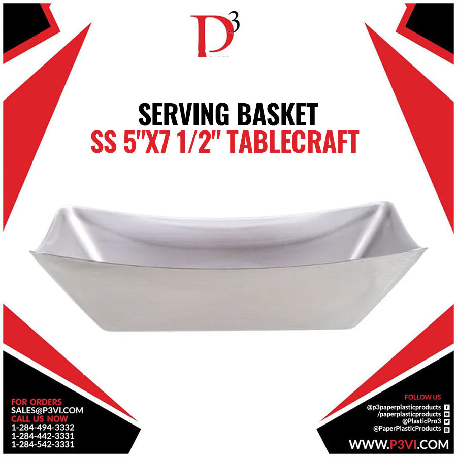 Serving Basket SS 5"x7 1/2" Tablecraft 1/1