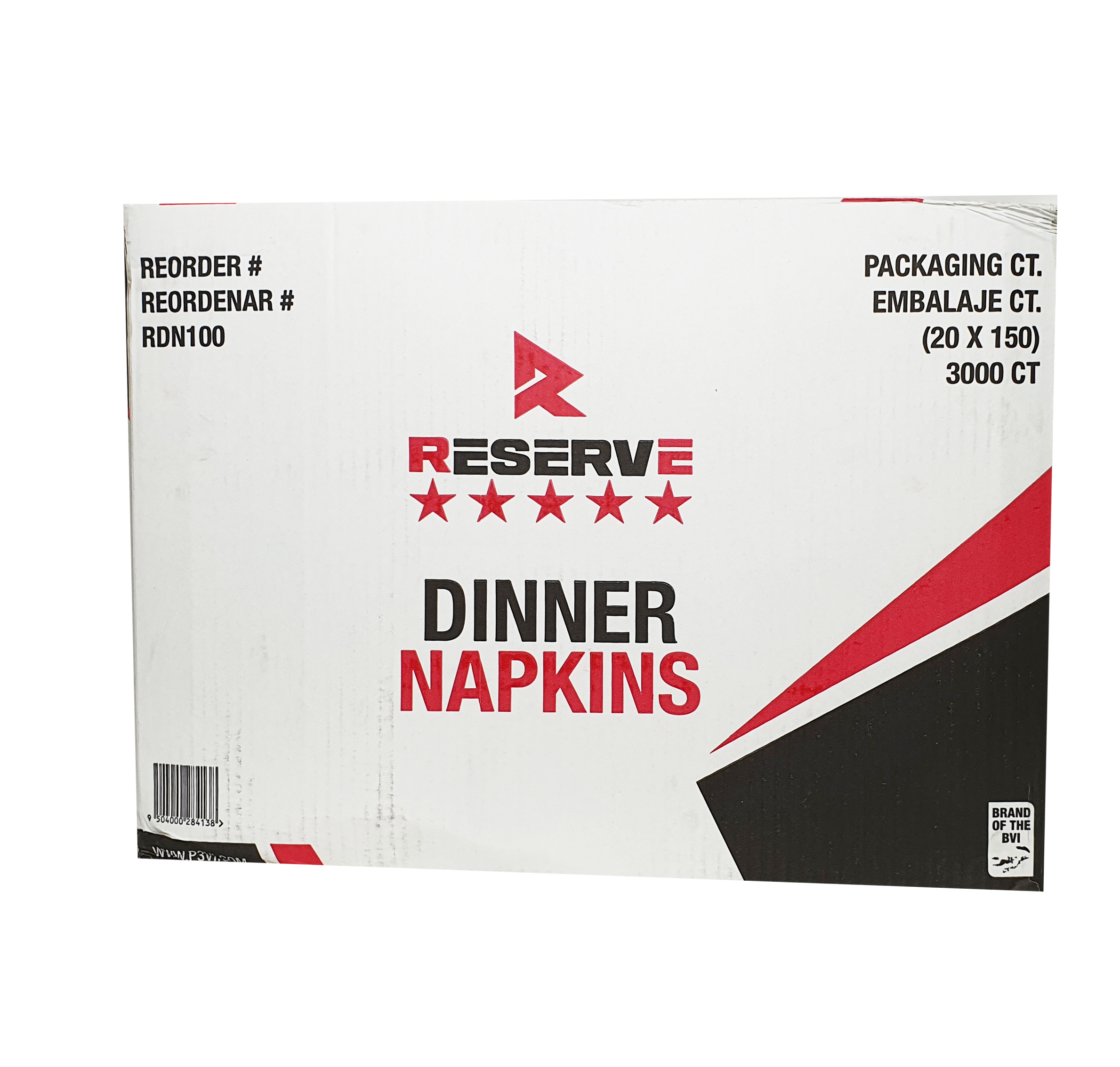 Dinner Napkins Wht 2Ply Reserve 20/150