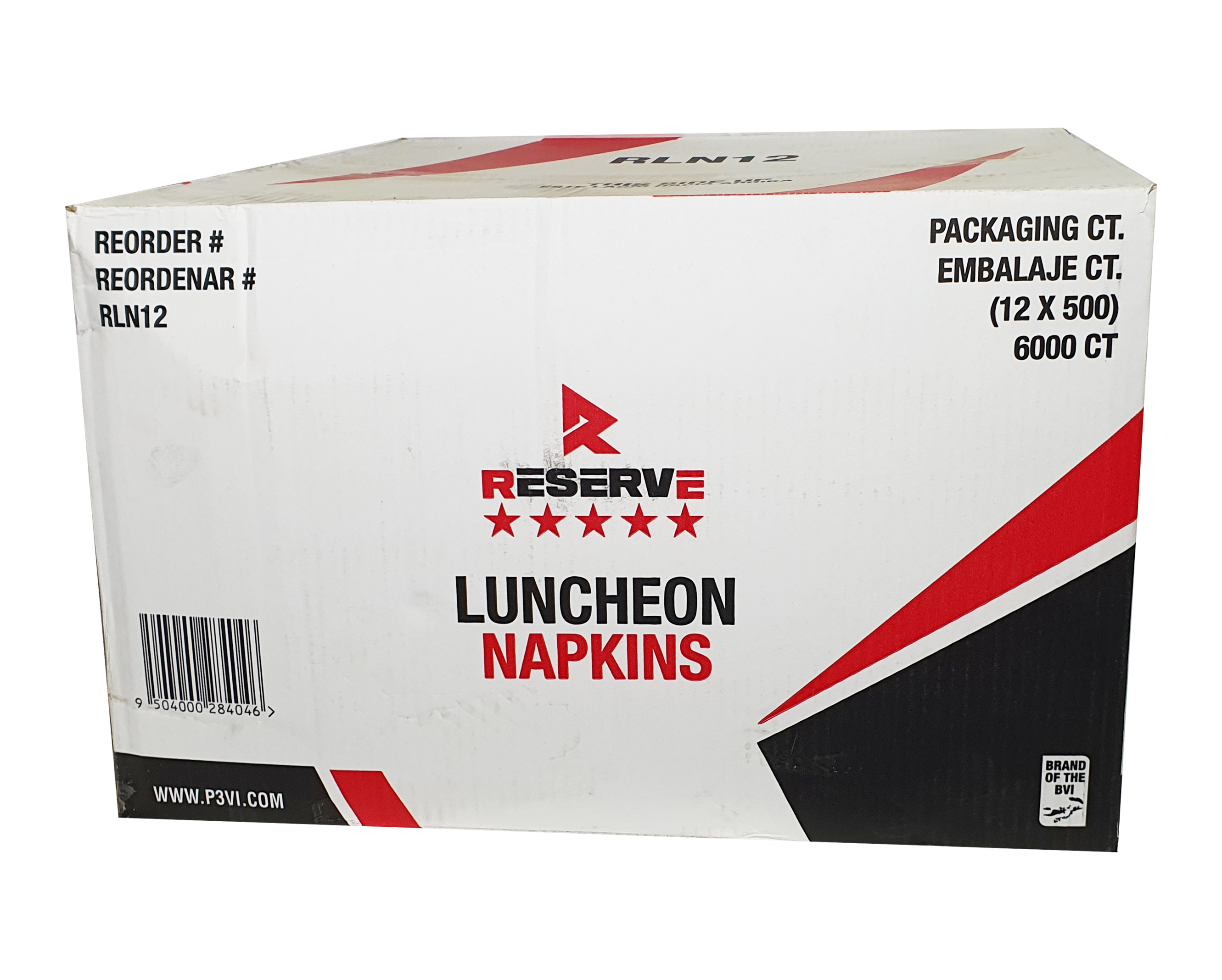 Lunch Napkins Reserve White 1Ply 12/500