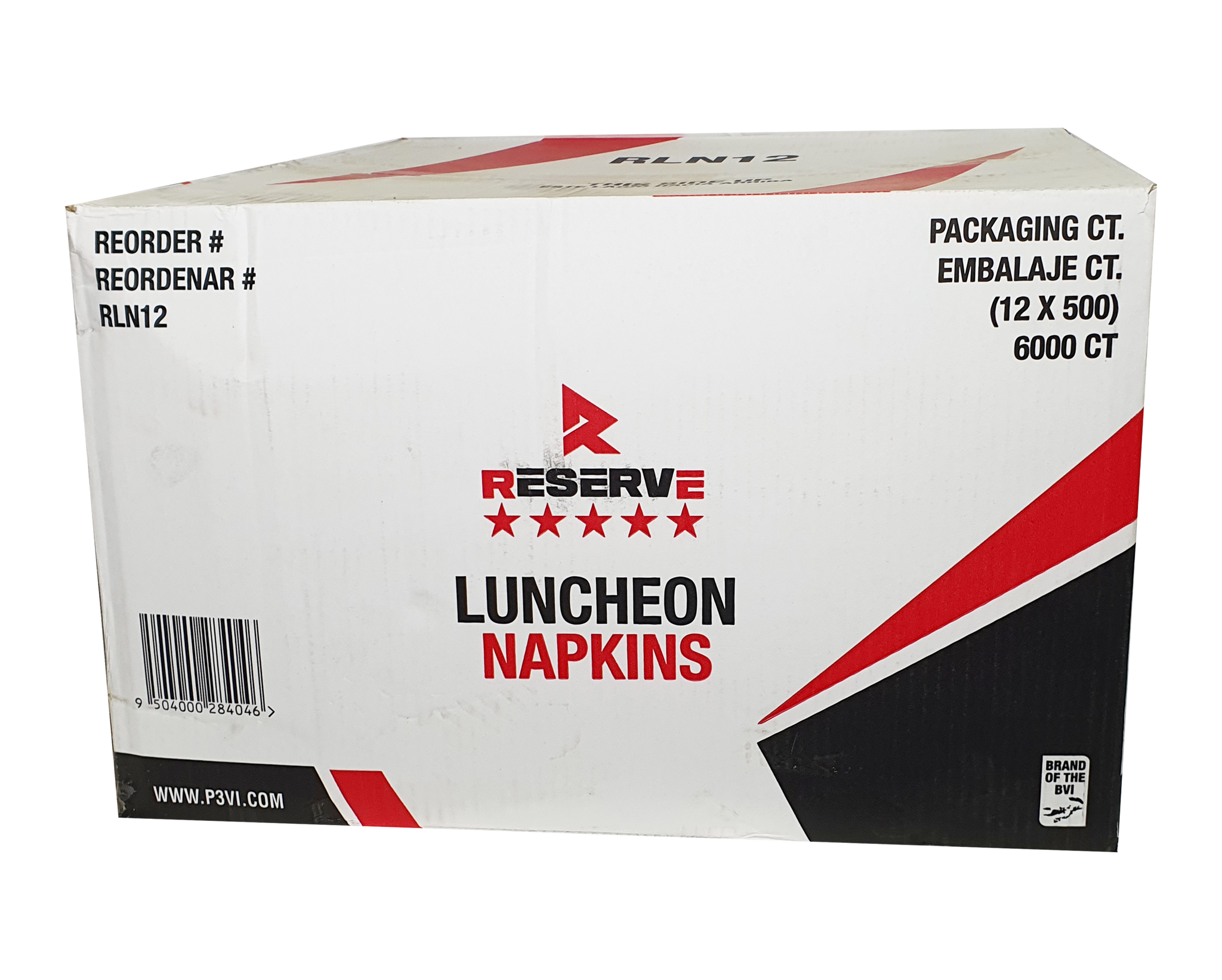 Lunch Napkins Reserve White 1Ply 12/500