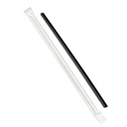Straws-Wrapped Blk 10/500 - P3, Paper Plastic Products Inc.