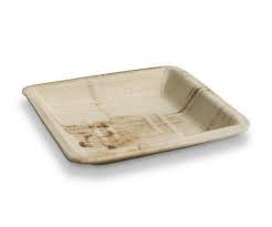 Bamboo 10" Square Plates 4/25 - P3, Paper Plastic Products Inc.