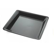 12" Catering Tray Black 1/25 - P3, Paper Plastic Products Inc.